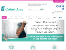 Tablet Screenshot of catholiccare.org